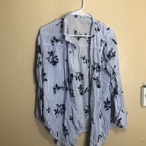 Maurice’s Stripped Floral Button Down Shirt